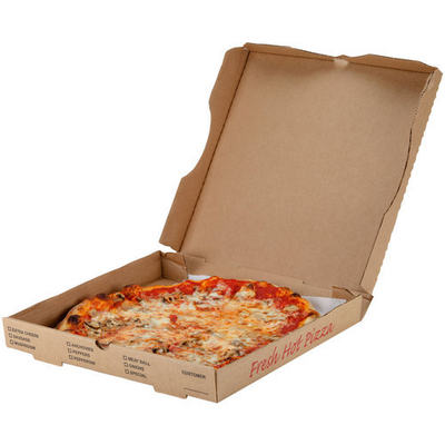 Custom made foldable pizza boxes made of corrugated cardboard material ...